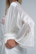 KILN Dantelli Kimono — Kırık Beyaz