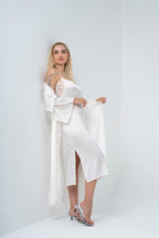 KILN Dantelli Kimono — Kırık Beyaz