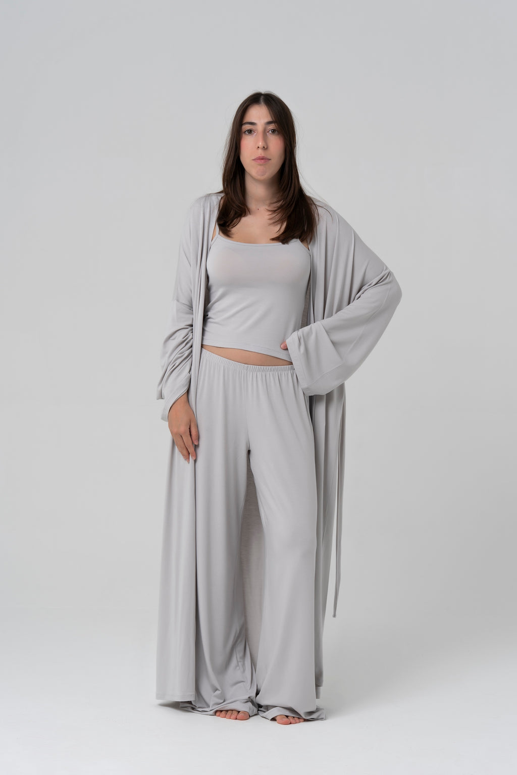 BALM Uzun Kimono — Gri