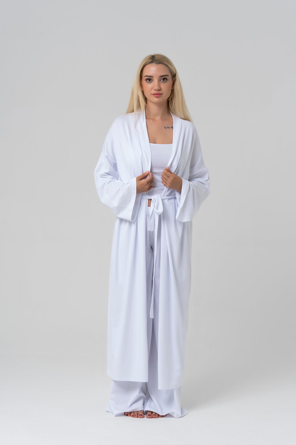 BALM Uzun Kimono — Beyaz