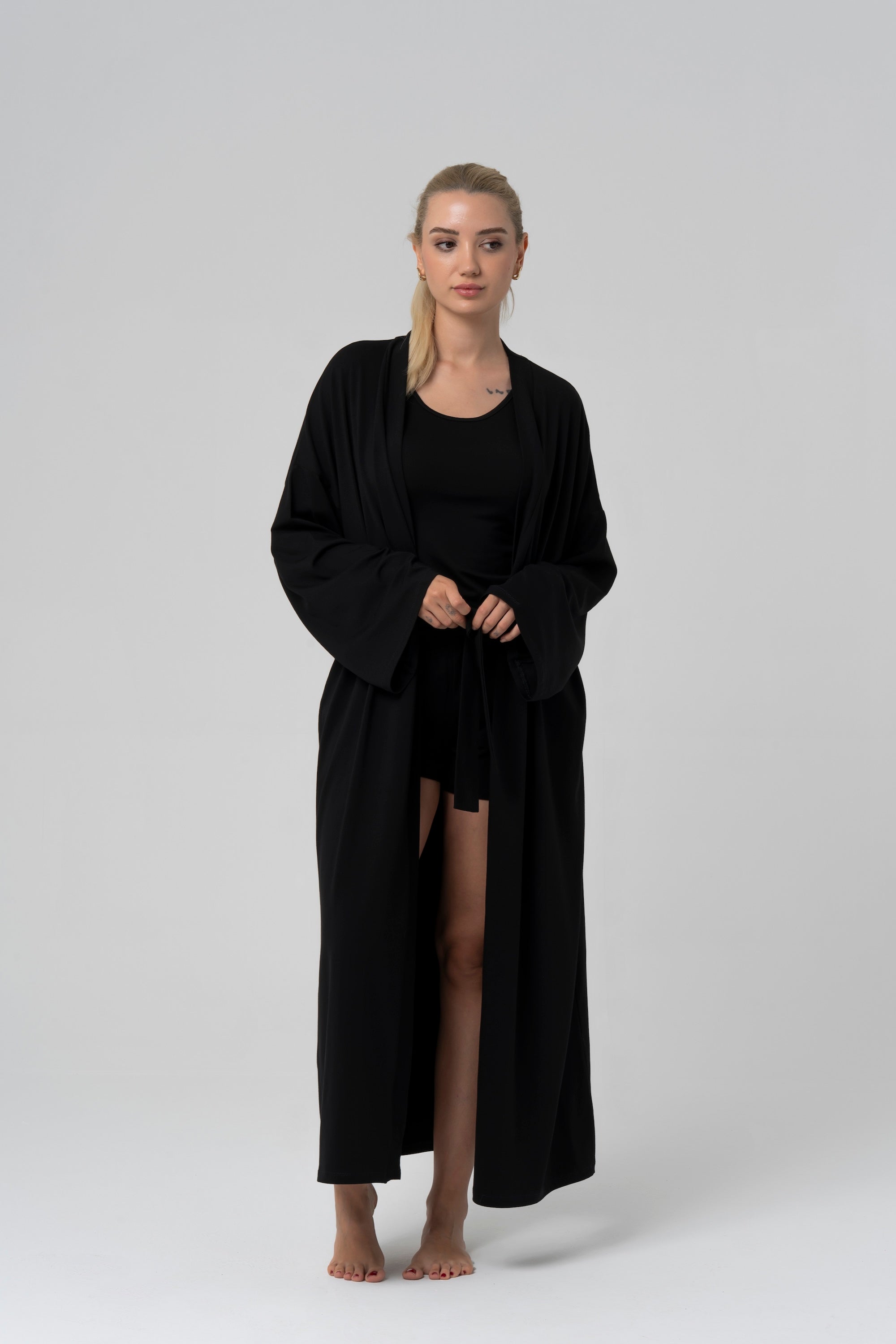BALM Uzun Kimono — Siyah