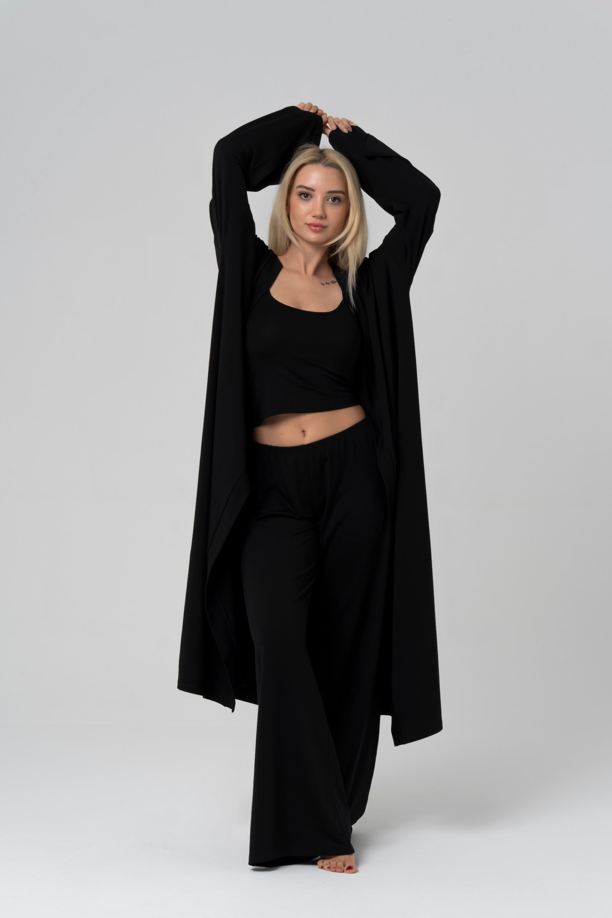 BALM Uzun Kimono — Siyah