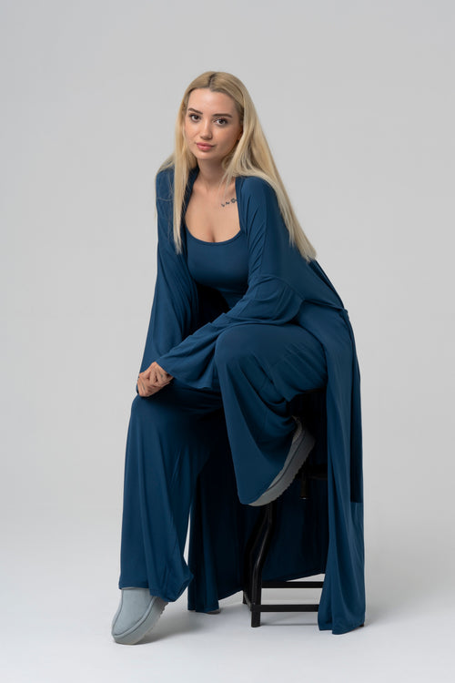 BALM Uzun Kimono — Lacivert