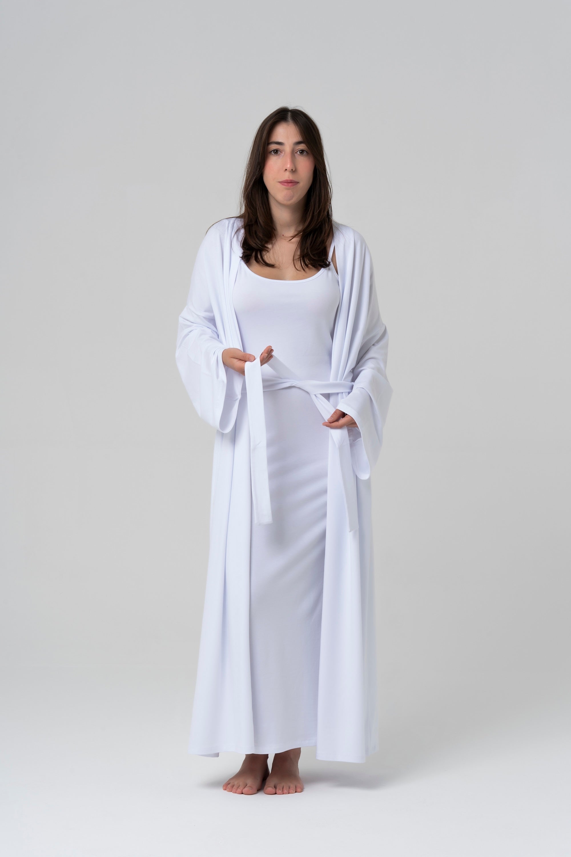 BALM Uzun Kimono — Beyaz
