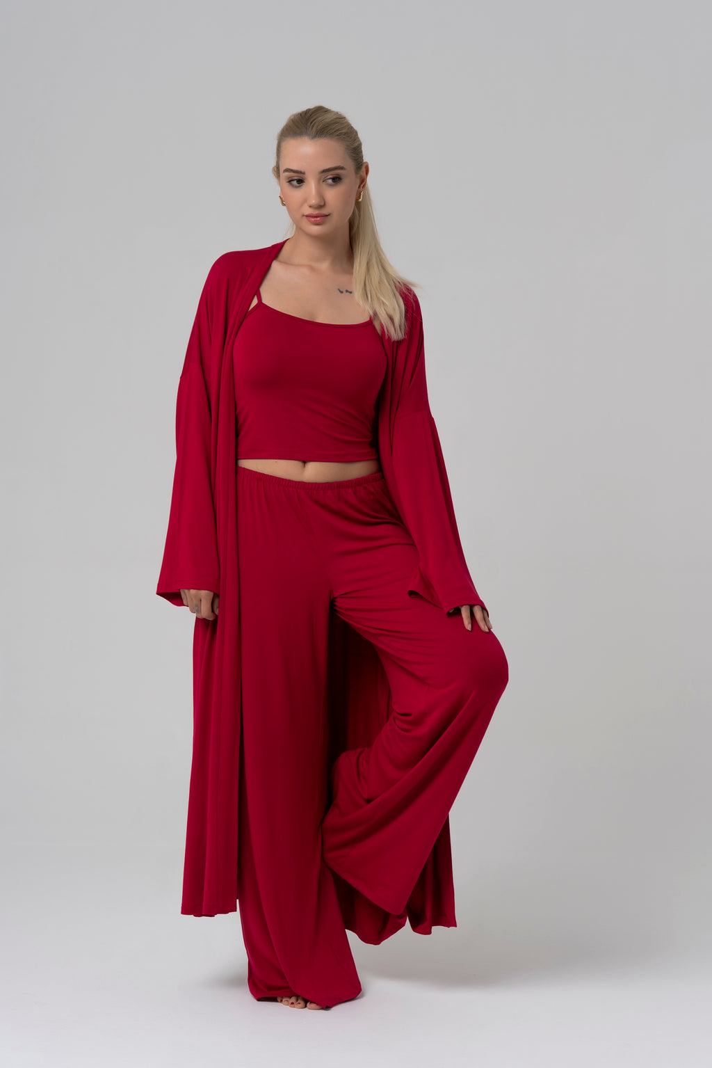 BALM Uzun Kimono — Kırmızı