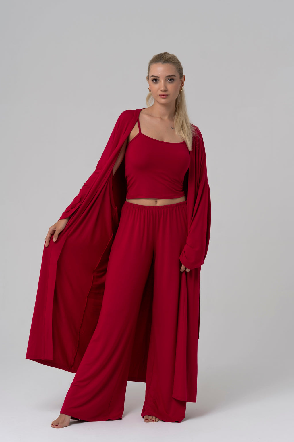 BALM Uzun Kimono — Kırmızı